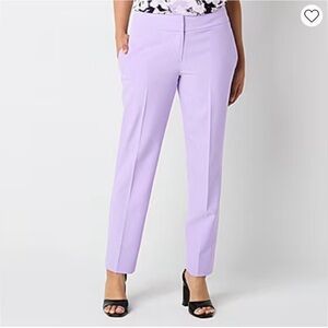 NWOT Black Label By Evan Picone Women’s Lavender Suit Pants Size 16